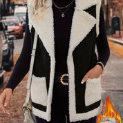 Nathalie Cassin | Shearling-Lined Suede Vest For Women