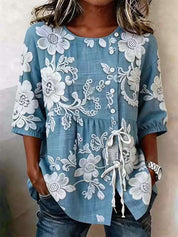 Charlotte Vasseur | Floral Embroidered Blouse For Women