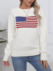 Whitney Carmichael | American Flag Knit Sweater For Women