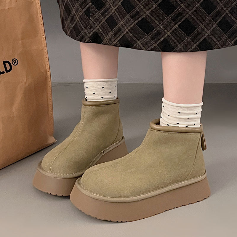 Elena Whitmore | Fleece Lined Platform Snow Boots For Women