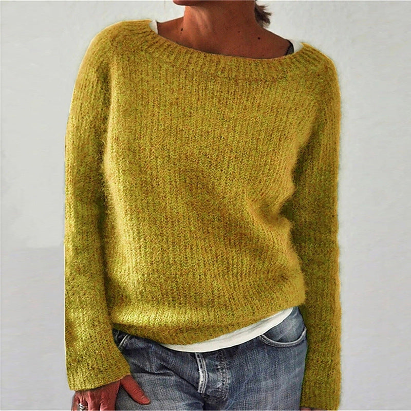 Jolie Brookwell | Classic Round Neck Knit Sweater For Women