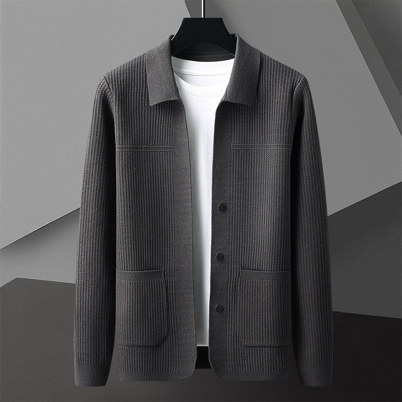Ridge Radshaw | Knit Button-Up Cardigan Jacket For Men