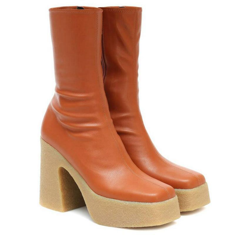 Lea Charbonneau | Chunky Platform Mid-Calf Boots For Women