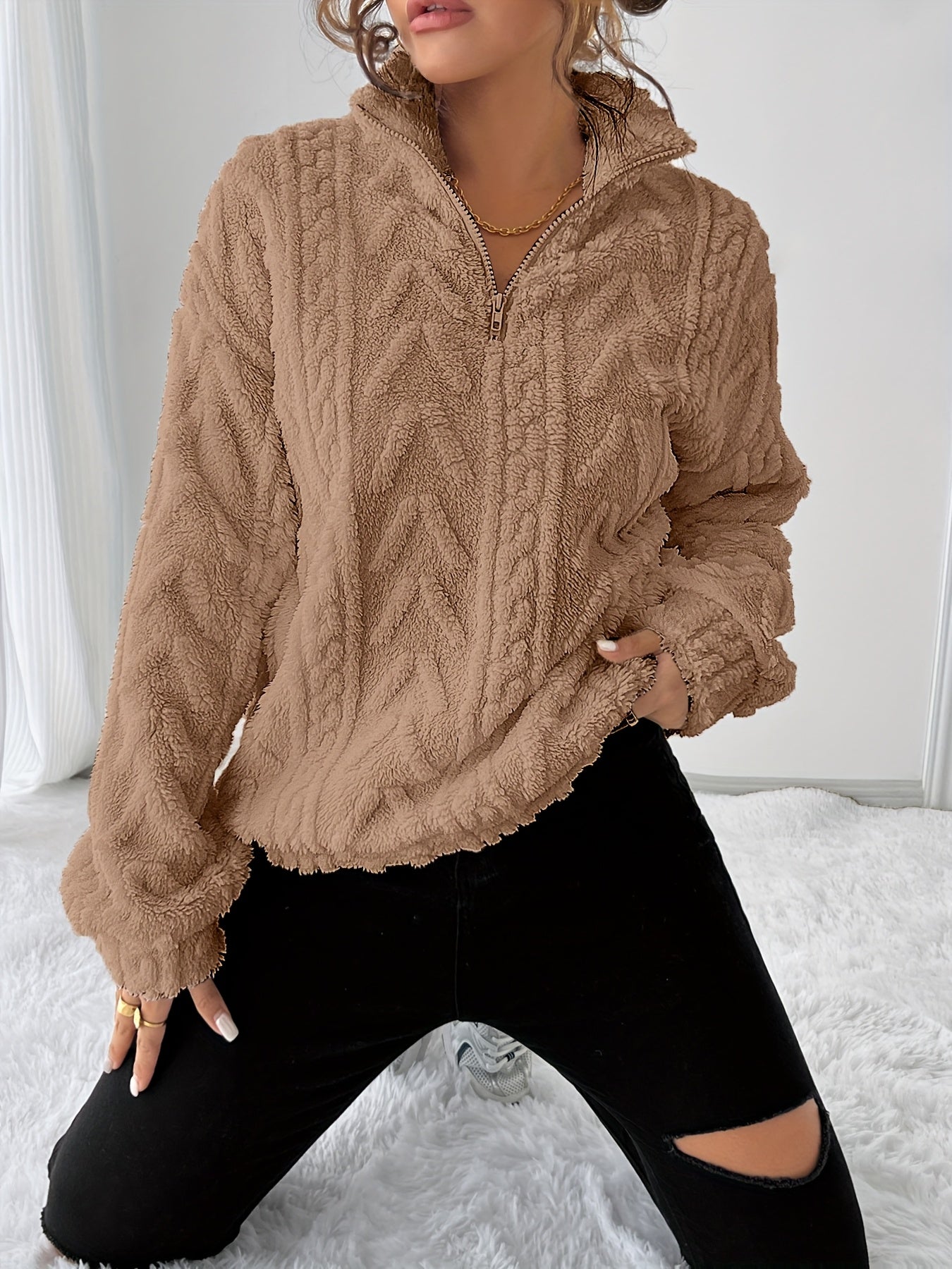 Margherita Solvang | Textured Cable-Knit Sweater For Women