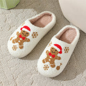 Eleonora Fontaine | Gingerbread Fuzzy Slippers For Women