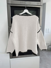 Colette Ravenna | Chunky Knit Sweater With Boat Neckline