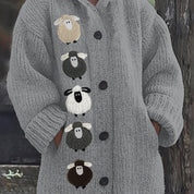 Theodora Winslet | Cozy Hooded Sweater With Sheep Patch Detail For Women