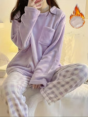 Simone Beaulieu | Plush Fleece Two-Piece Lounge Set For Women