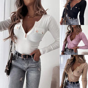 Alessia Duvernay | Zip-Up Ribbed Knit Top For Women