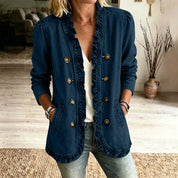 Louisa Vantrelle | Ruffled Denim Jacket For Women