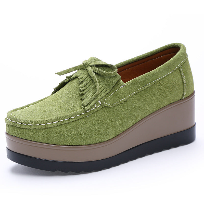 Beatrice Lombard | Tassel Bow Suede Loafers For Women
