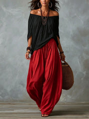 Novalee Penhurst | Off-Shoulder Top & Pants Lounge Set For Women