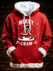 Francesca Hartwell | Flag Santa Print Christmas Hoodie For Women