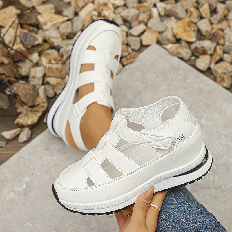 Emmeline Vauclaire | Black Platform Gladiator Sandal Sneakers