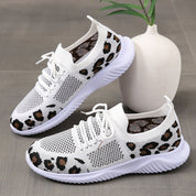 Selena Whitfield | Leopard Print Lace-Up Sneakers For Women