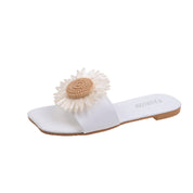Adriana Bellucci | Daisy Flower Flat Slide Sandals For Women