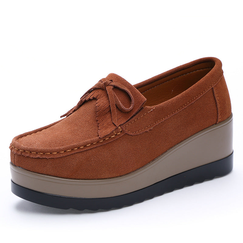 Beatrice Lombard | Tassel Bow Suede Loafers For Women