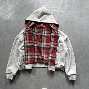Theodore Lavigne | Plaid-Lined Zip-Up Hoodie For Men