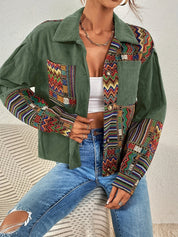 Juliette Renard | Corduroy Patchwork Jacket For Women