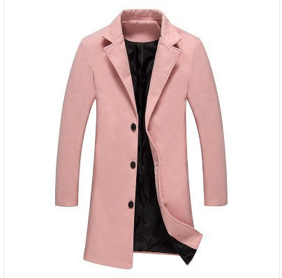 Jameson Evershaw | Single-Breasted Wool-Look Overcoat For Men