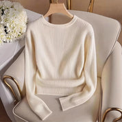 Juliette Rambeau | Ribbed Knit Long-Sleeve Sweater For Women