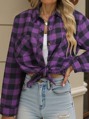 Fiorella Duquesne | Buffalo Check Shirt With Tie-Front Styling