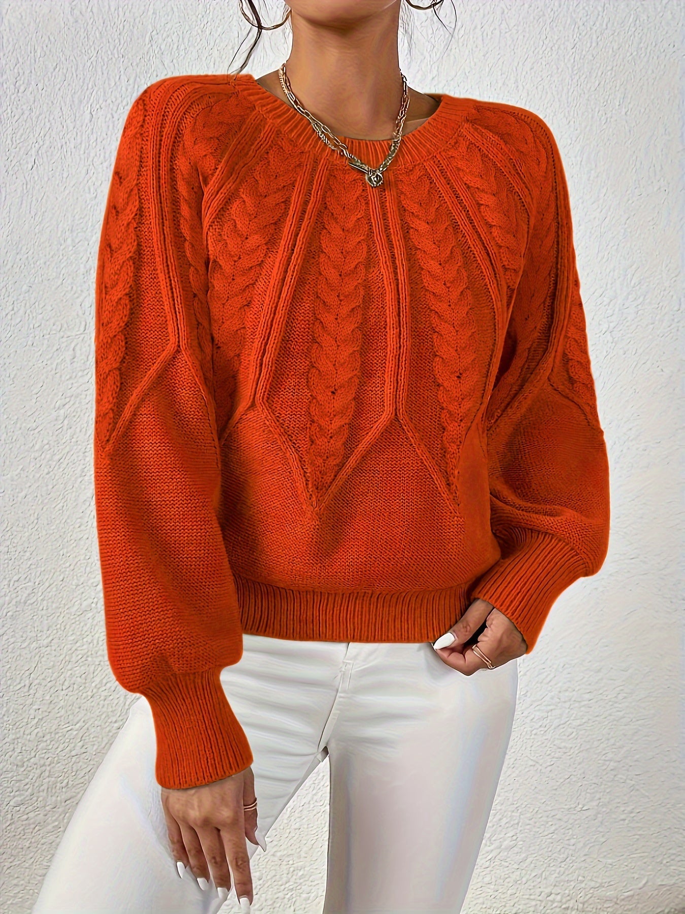 Fabienne Cortland | Cable-Knit Round-Neck Sweater For Women