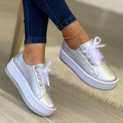Francesca Moreau | Platform Sneakers With Ribbon Lace-Up For Women