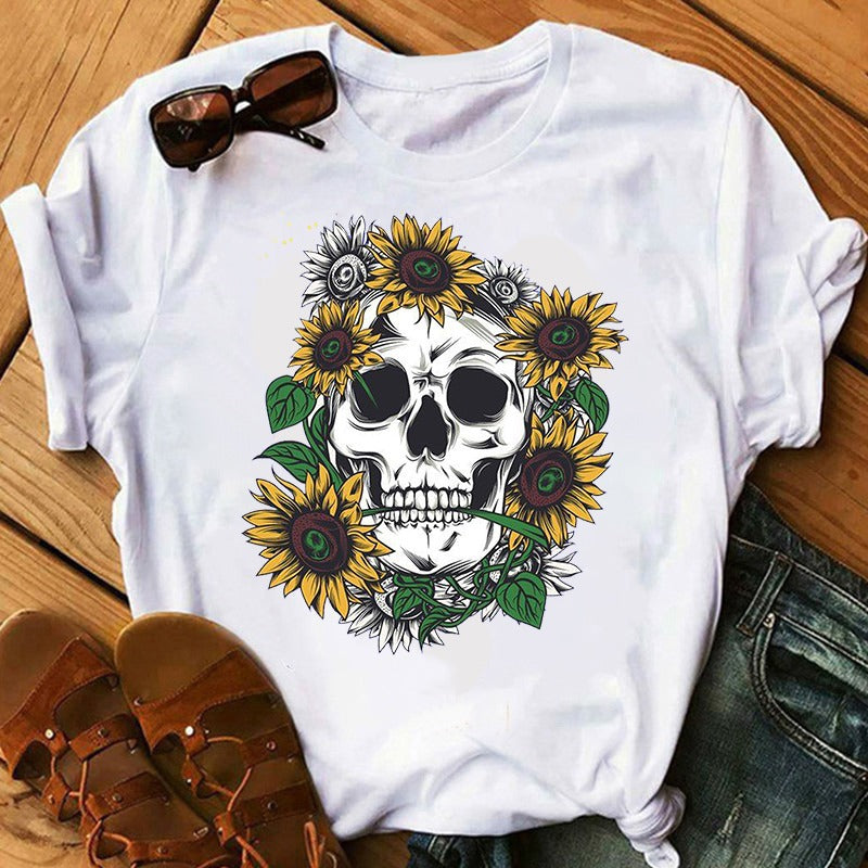 Bone Daddy | Crowned Skull Halloween T-Shirt For Women