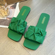 Rosalind Ferrara | Square Toe Flat Slide Sandals For Women