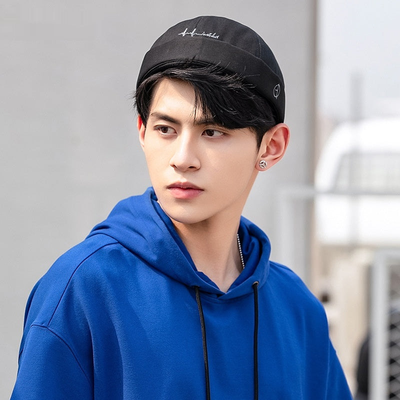 Embroidered Docker Skull Cap Hat