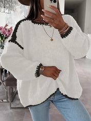 Colette Ravenna | Chunky Knit Sweater With Boat Neckline