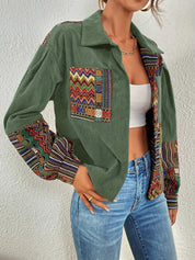 Juliette Renard | Corduroy Patchwork Jacket For Women
