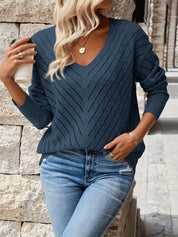 Nadia Castiglione | Relaxed V-Neck Sweater For Women
