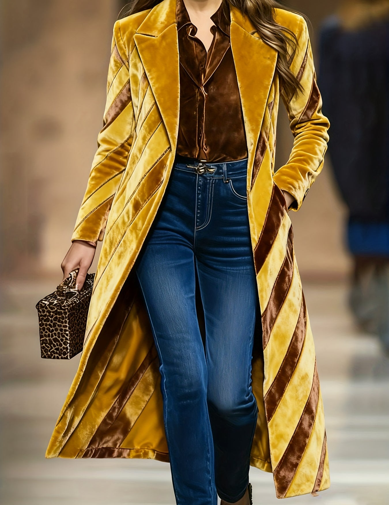 Sallie Kingswell | Velvet Long Lapel Duster Coat For Women