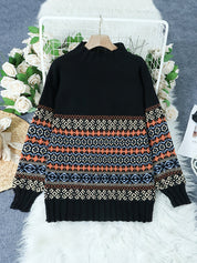 Marisol Duvall | Jacquard Print Sweater With Relaxed Fit For Women
