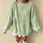 Margot Delvaux | Chunky Cable-Knit Oversized Sweater For Women