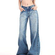 Lorraine Duchamp | Retro Low-Waist Wide-Leg Jeans For Women