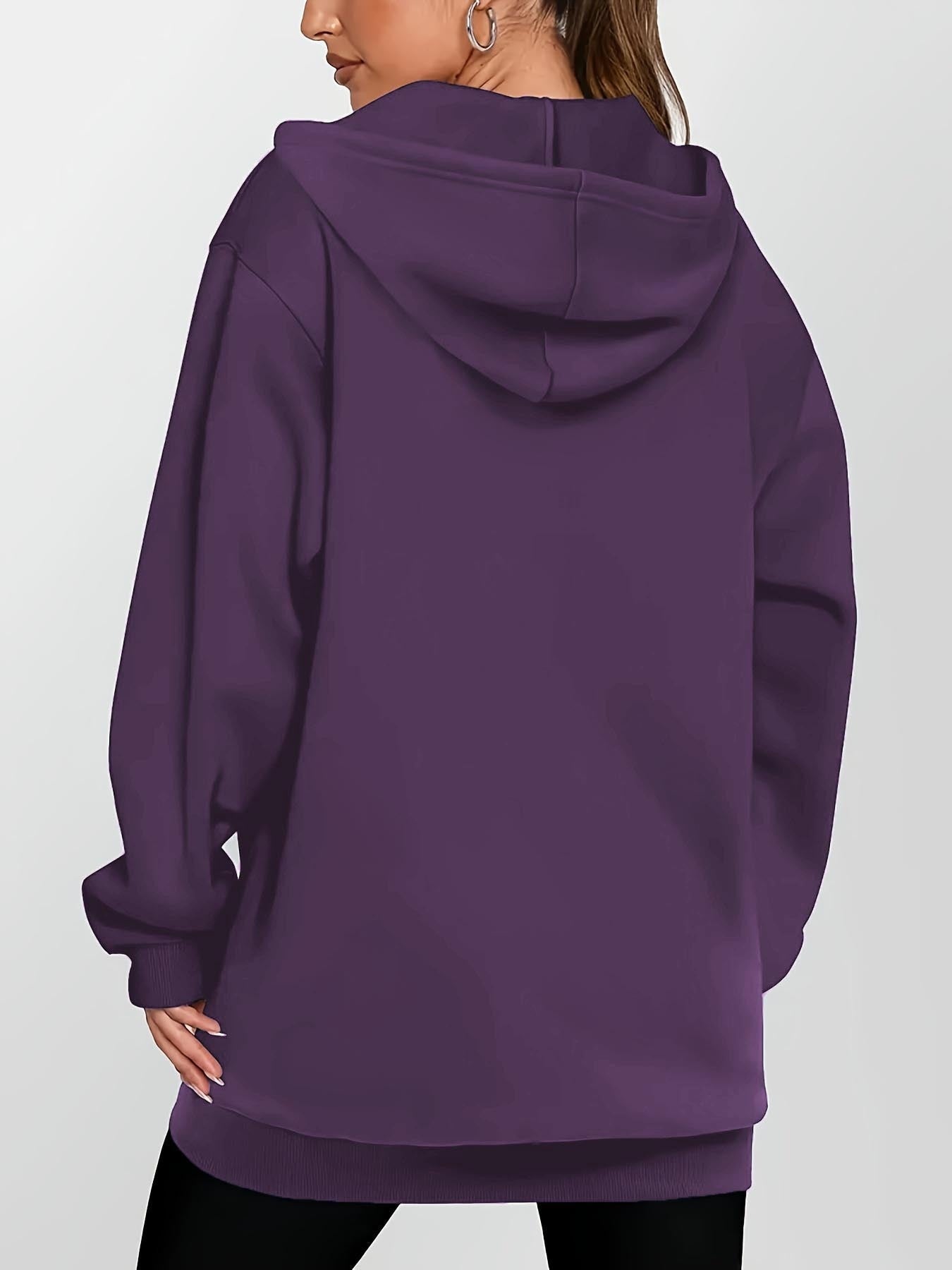 Renata Souvestre | Longline Zip Hoodie With Pockets For Women