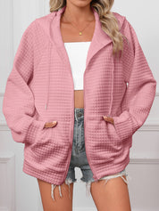 Cecilia Montrose | Textured Zip-Up Hooded Jacket For Women