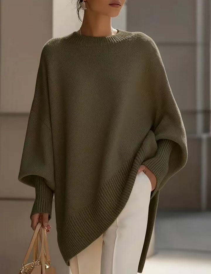 Margot Sinclair | Oversized Batwing Knit Pullover Sweater For Women