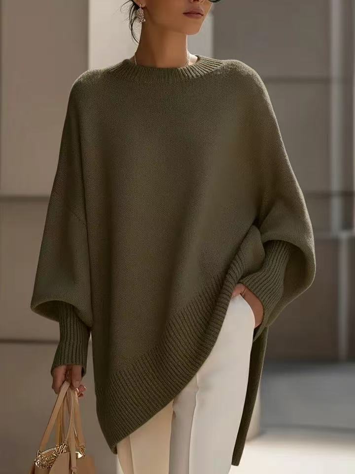 Margot Sinclair | Oversized Batwing Knit Pullover Sweater For Women