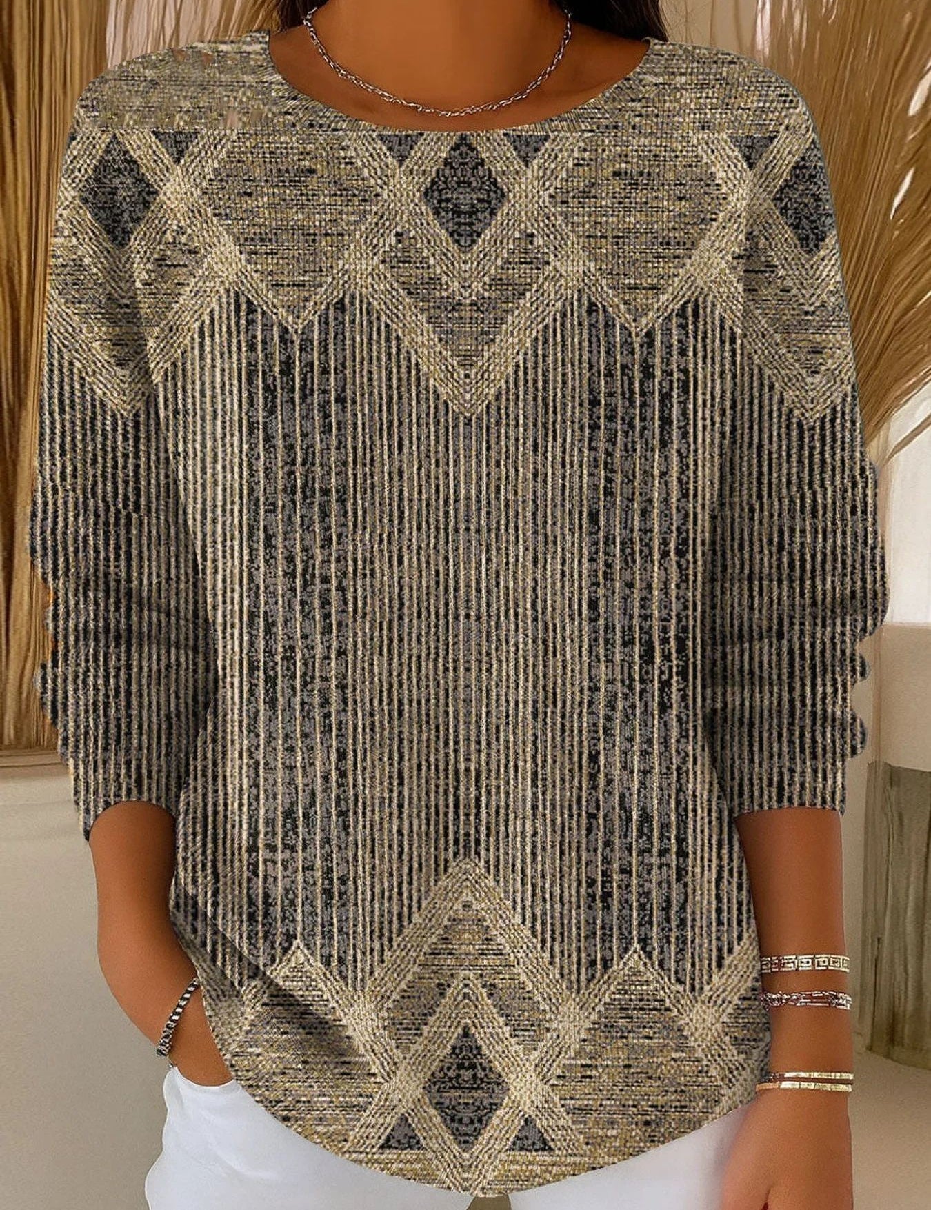 Camille Astwood | Aztec Print Sweater For Women
