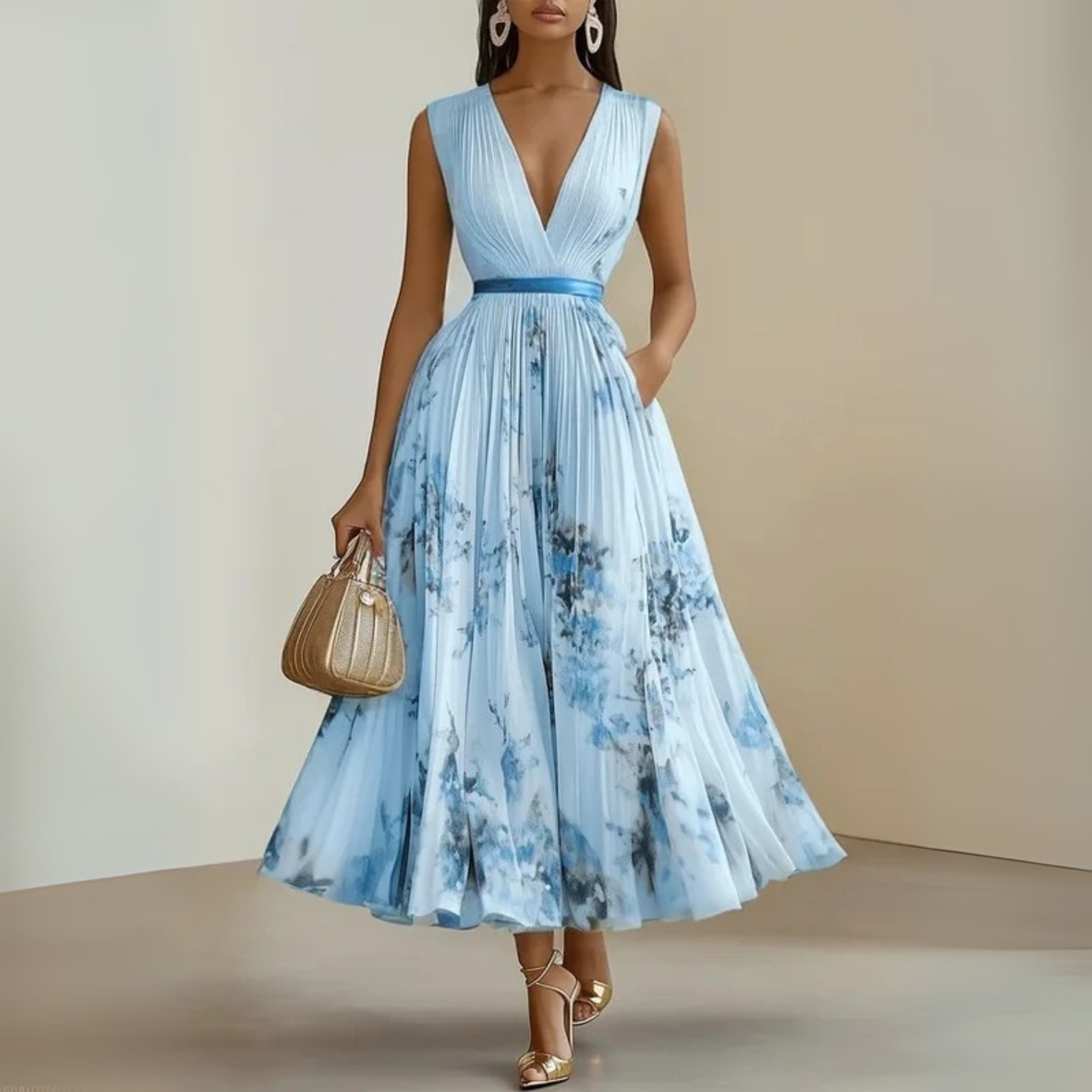 Eleonore Vanthorpe | Flowy Sleeveless Floral Maxi Dress