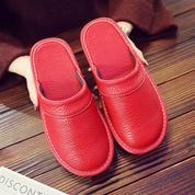 Marco Antonelli | Leather Slippers With Stitched Trim For Men