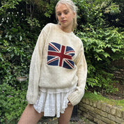 Brooke Ellsworth | American Flag Turtleneck Knit Sweater For Women