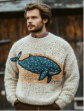 Julien Beaumont | Halloween Pumpkin Print Unisex Sweater