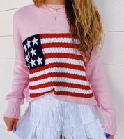 Daisy Collingwood | American Flag Knit Sweater For Women