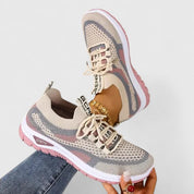 Emmeline Hartcross | Orthopedic Mesh Sneakers in Pink Beige