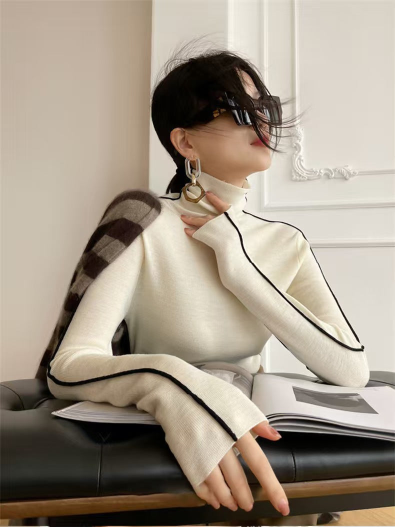 Manon Ricard | French High-Neck Knit Sweater For Women